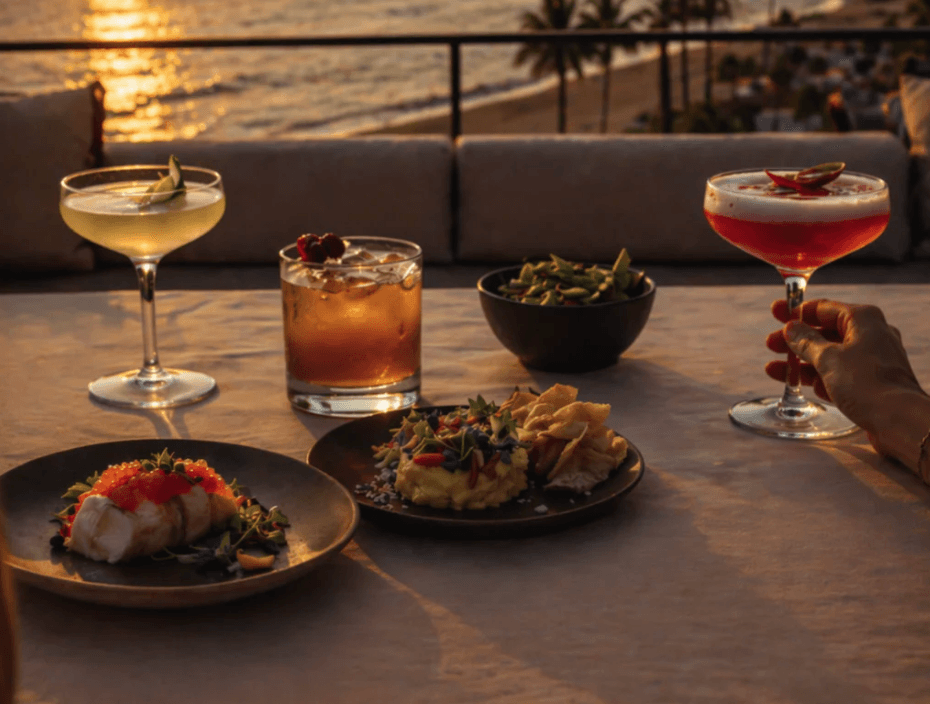 Cocktails on rooftop